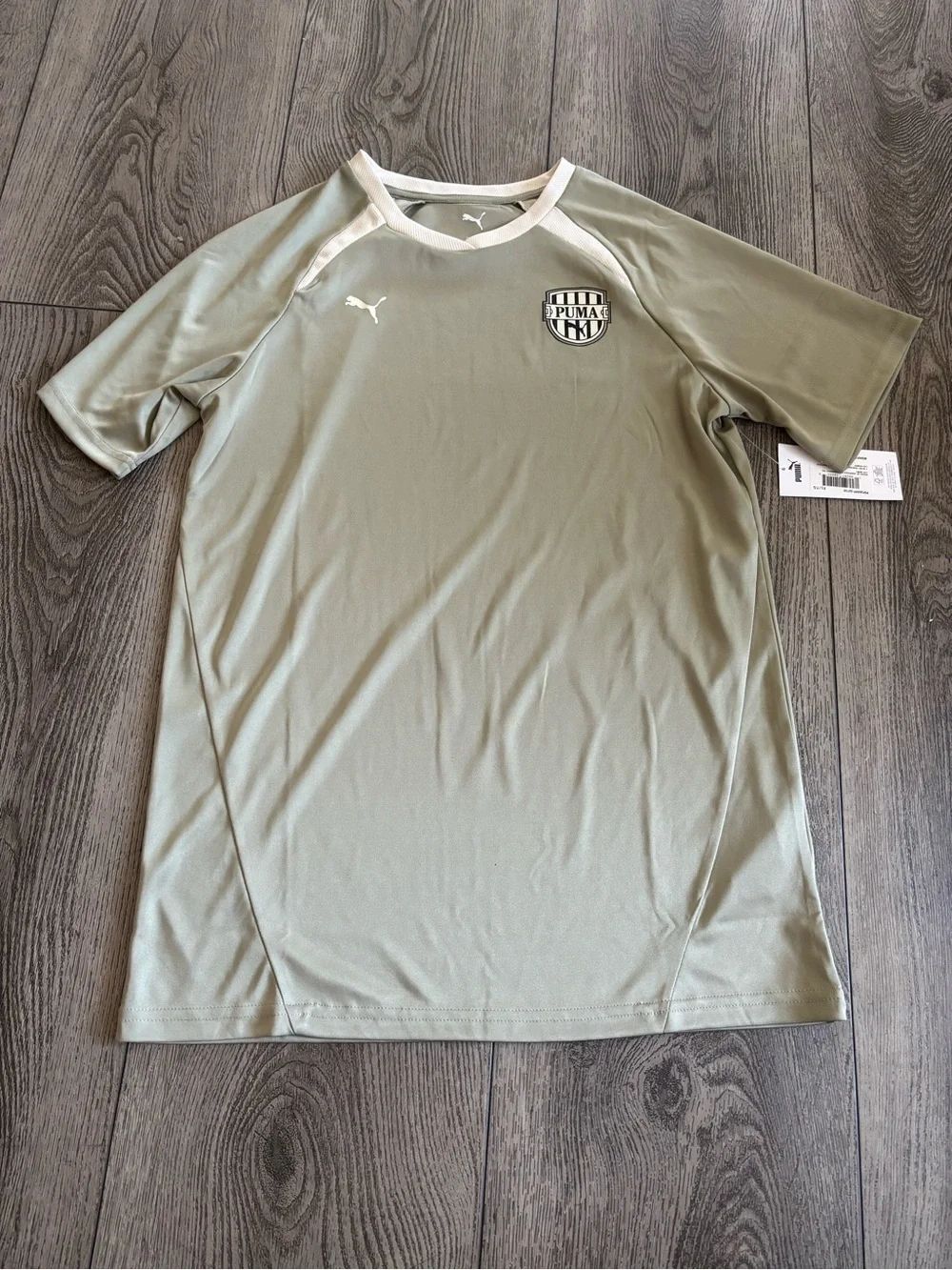 Puma boys Short-Sleeve Athletic Tee in Sage Green